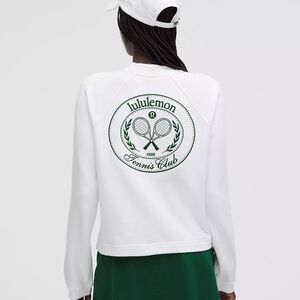 Lululemon Cotton French Terry Crewneck Pullover Tennis Club, M